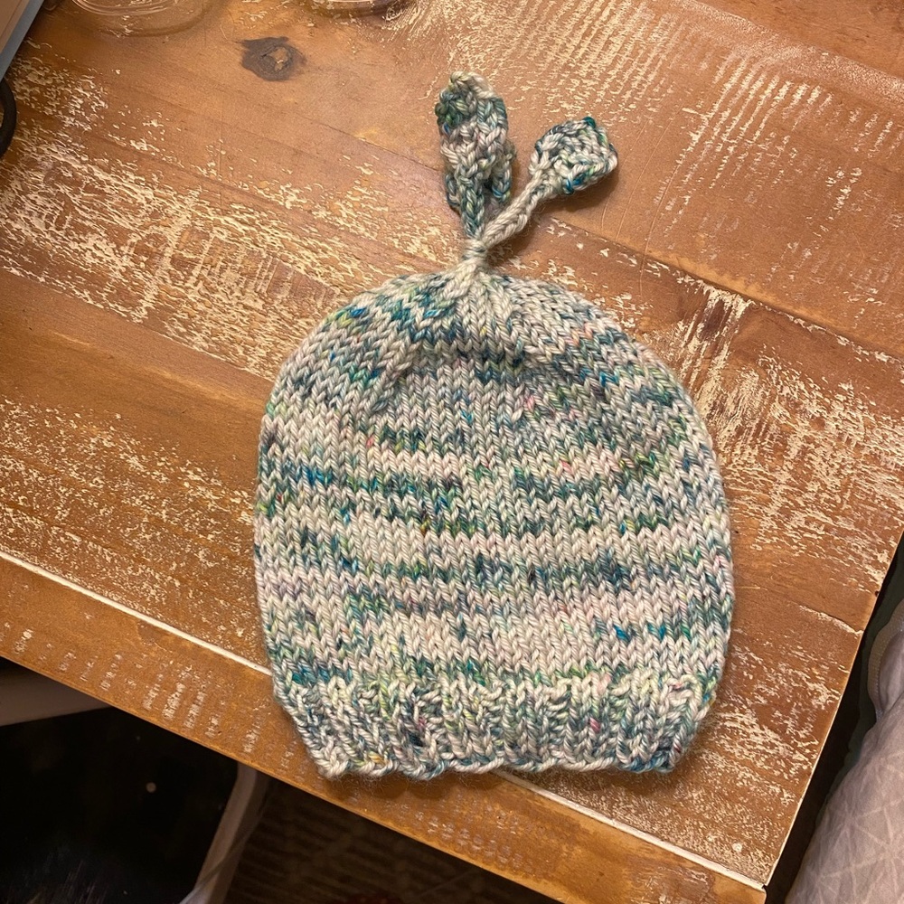 Handknit baby hat